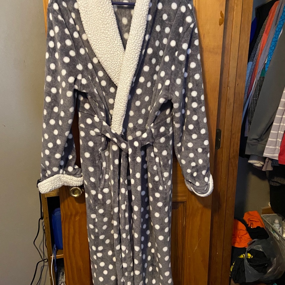 Long plush robe